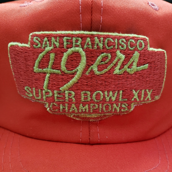 Vintage 80s San Francisco 49ers Super Bowl XIX Sports Specialties Snapback Hat - Picture 2 of 6
